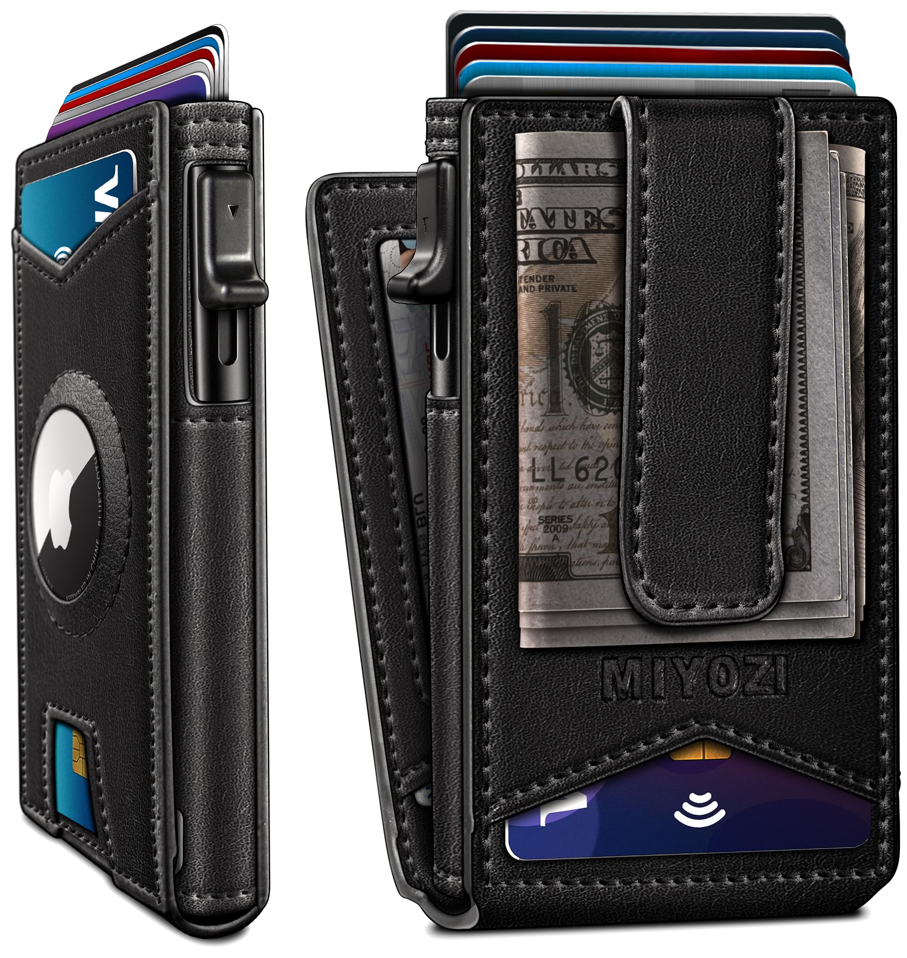 Slim AirTag Wallet for Men – RFID Blocking & Money Clip - Abbycart