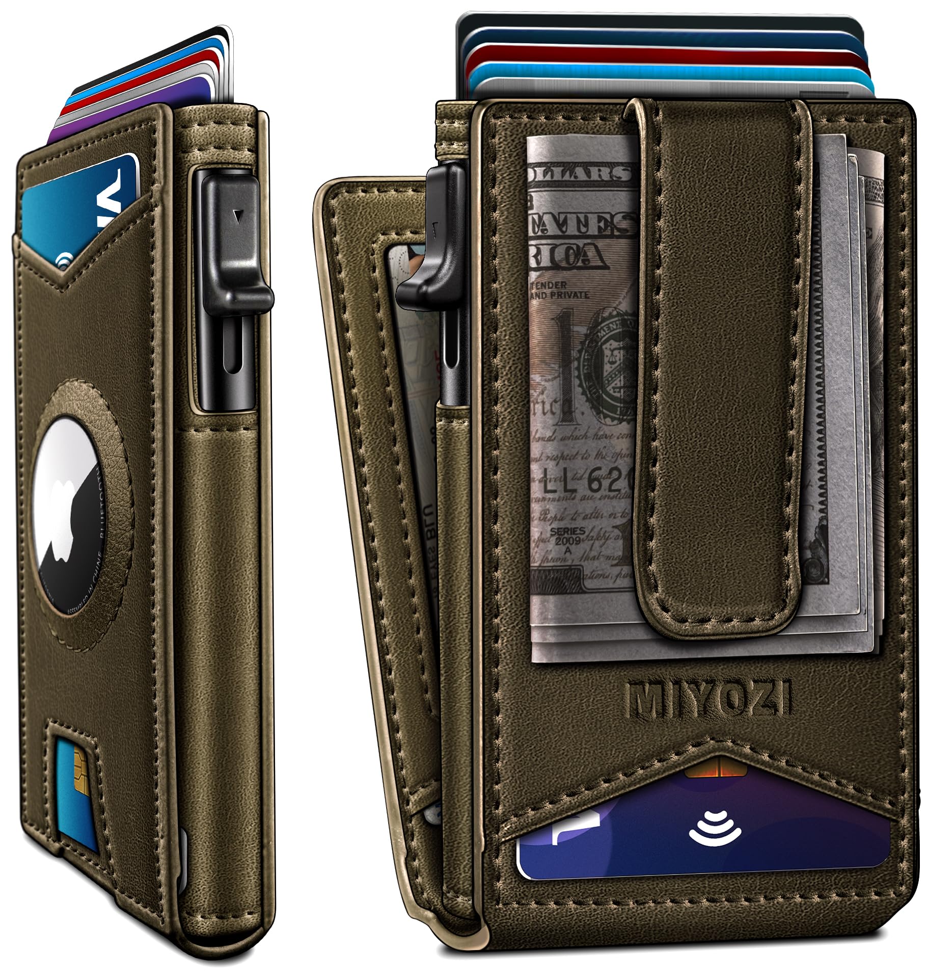Slim AirTag Wallet for Men – RFID Blocking & Money Clip - Abbycart