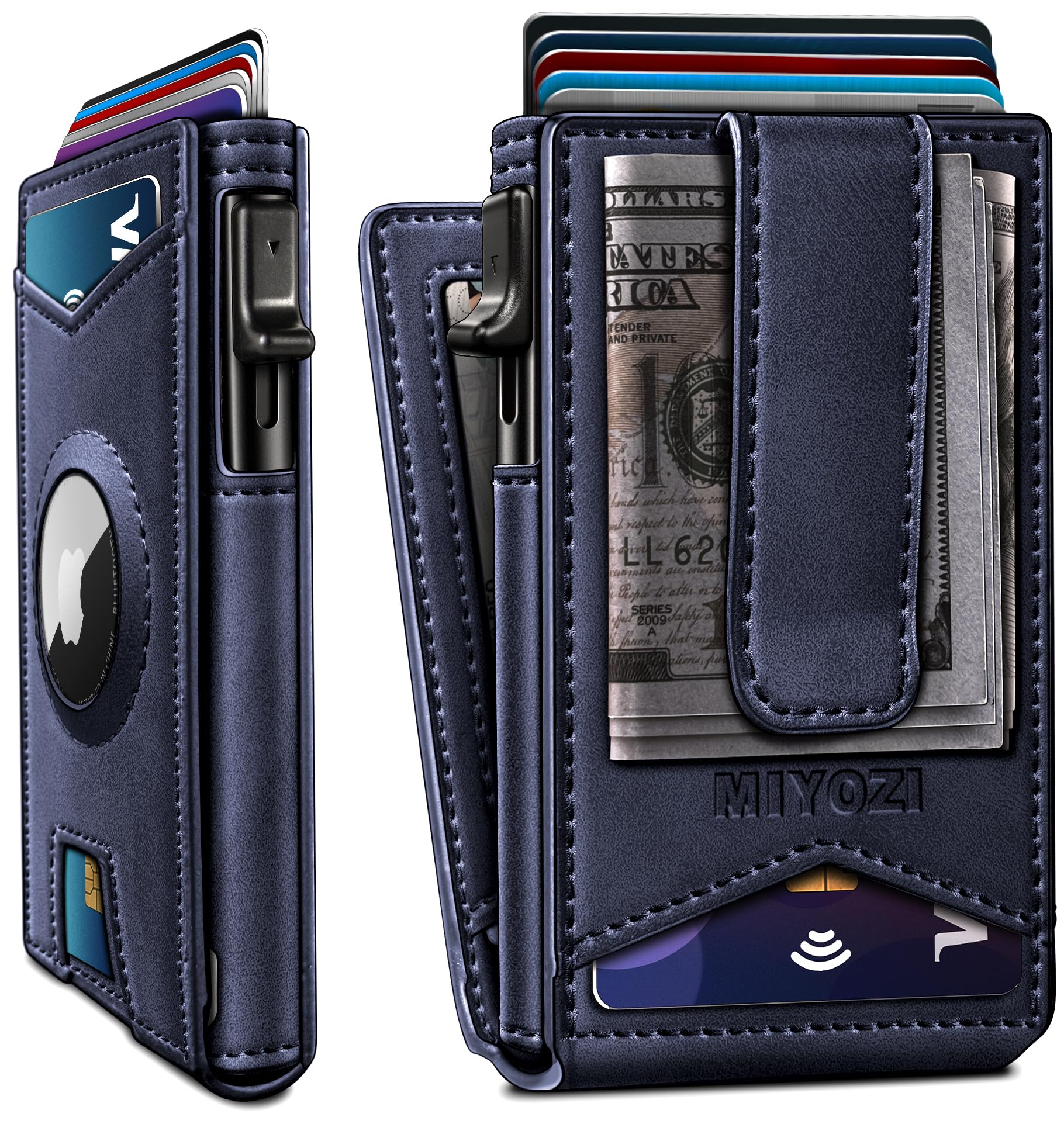 Slim AirTag Wallet for Men – RFID Blocking & Money Clip - Abbycart