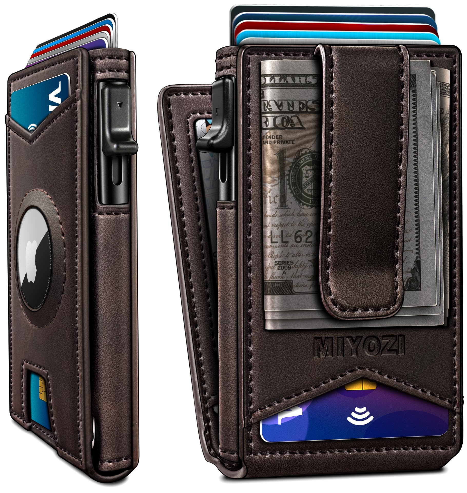 Slim AirTag Wallet for Men – RFID Blocking & Money Clip - Abbycart