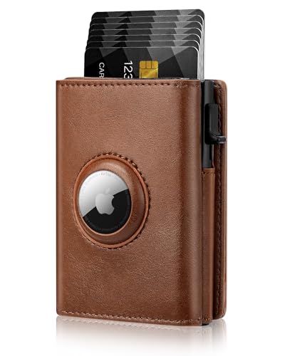Slim AirTag Wallet for Men – RFID Blocking, Pop - Up Card Holder & Cash Slot - Abbycart