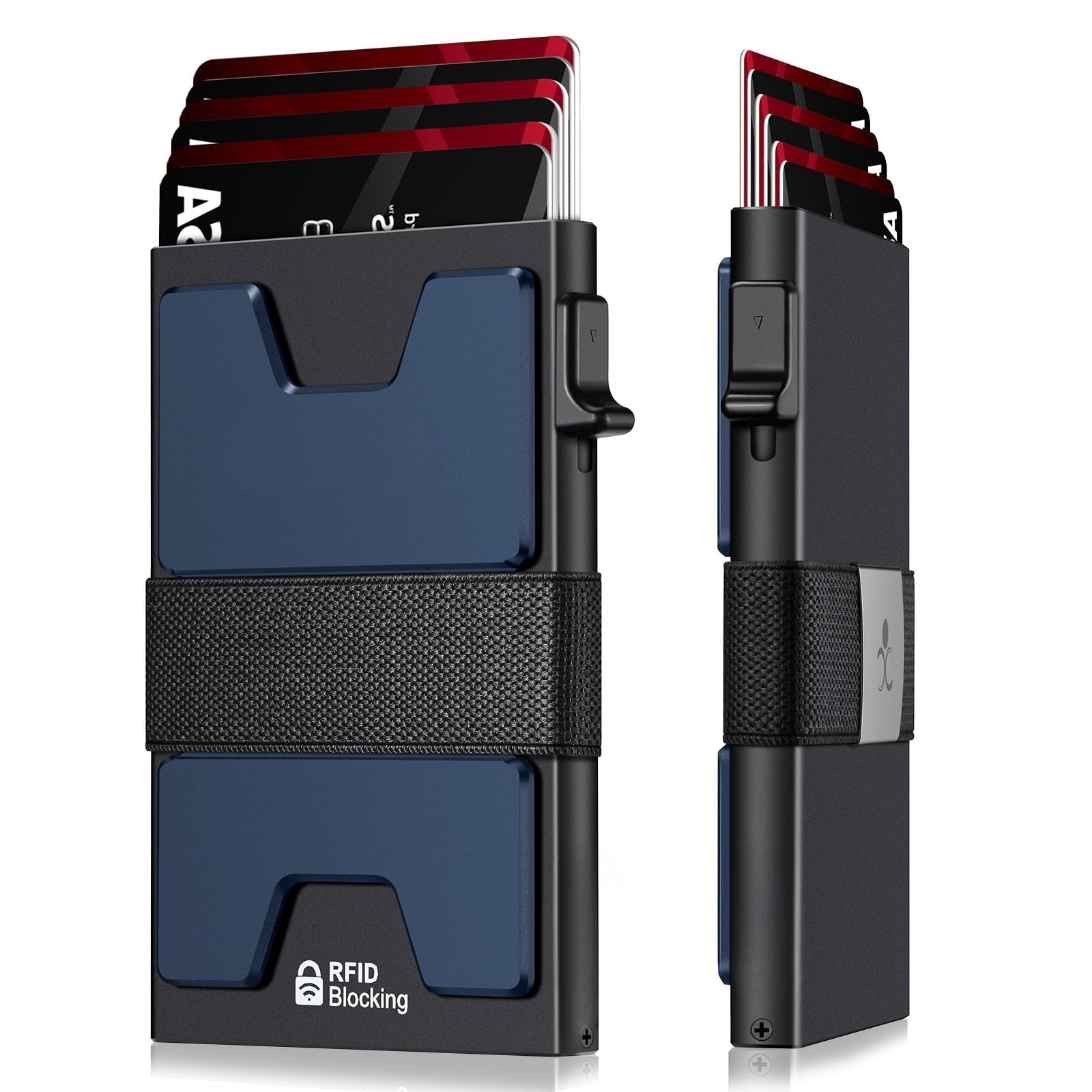 Slim Aluminum Pop Up Wallet RFID Blocking Card Holder for Men