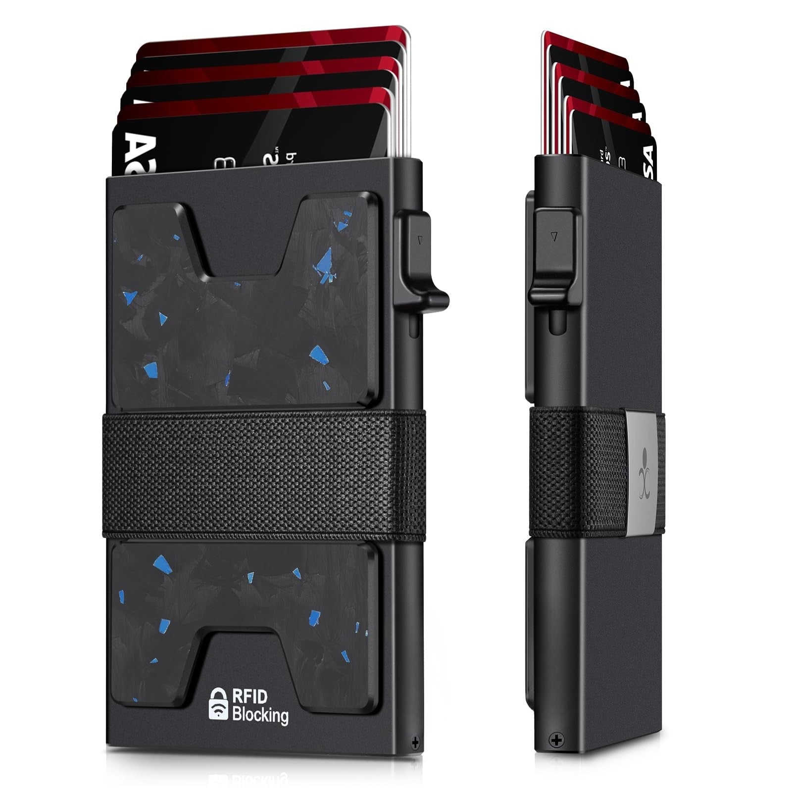 Slim Aluminum Pop Up Wallet RFID Blocking Card Holder for Men