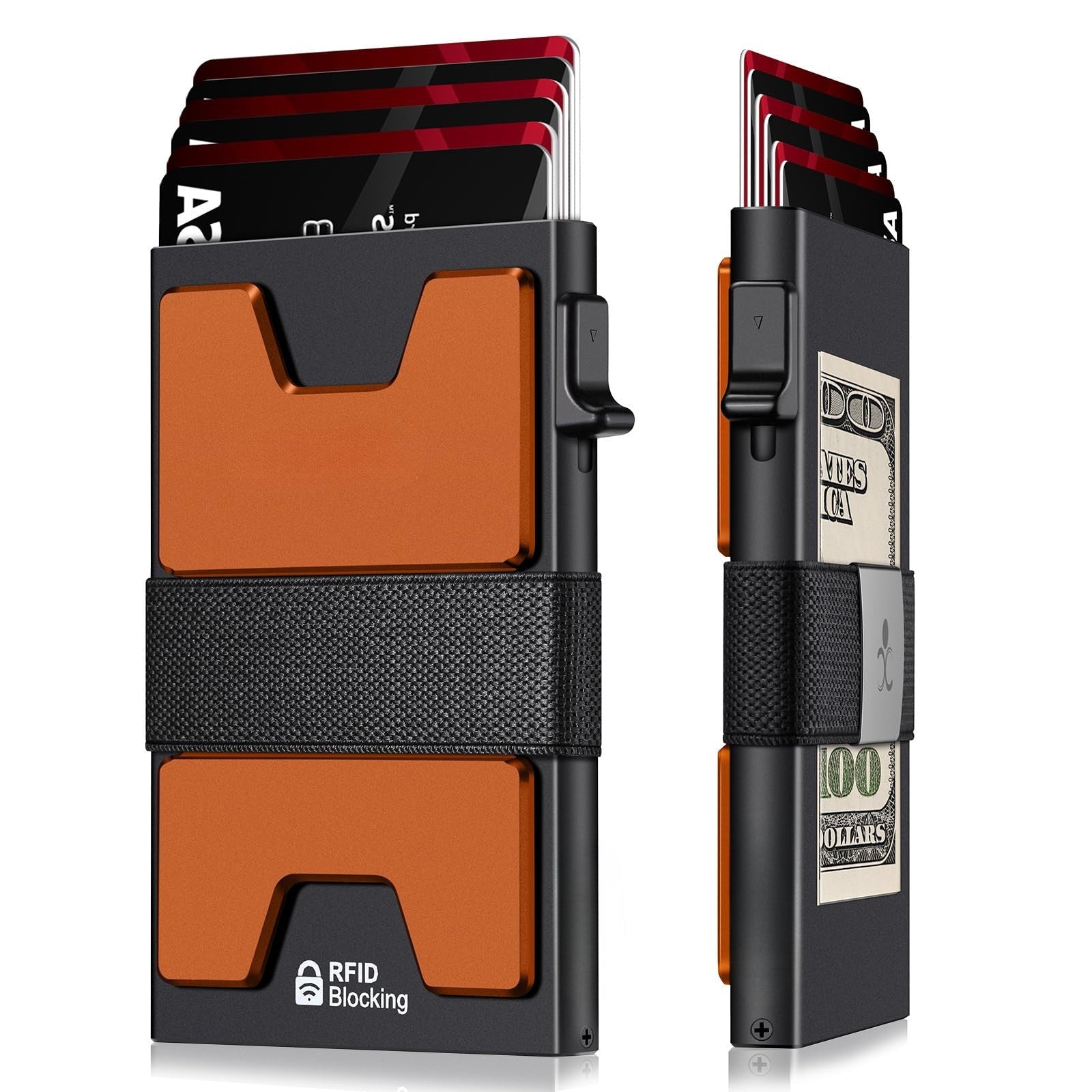 Slim Aluminum Pop Up Wallet RFID Blocking Card Holder for Men