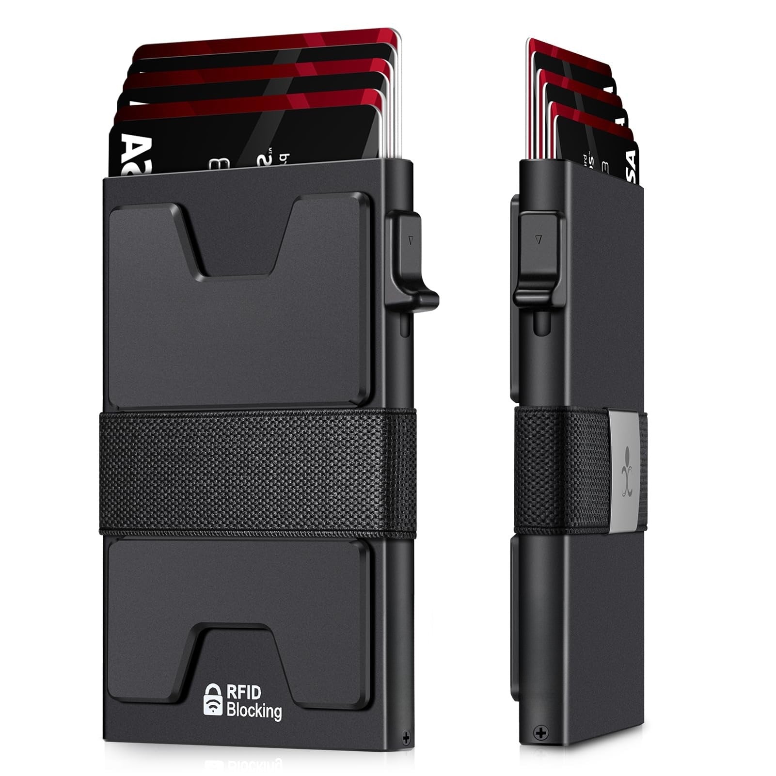 Slim Aluminum Pop Up Wallet RFID Blocking Card Holder for Men