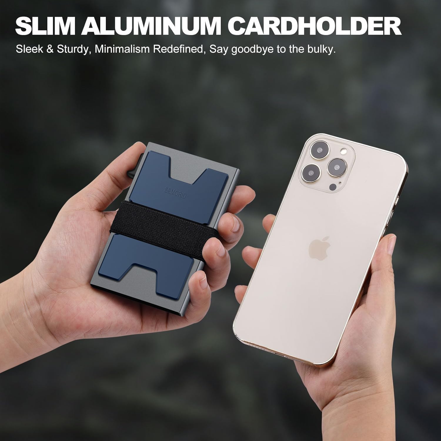 Slim Aluminum Pop Up Wallet RFID Blocking Card Holder for Men
