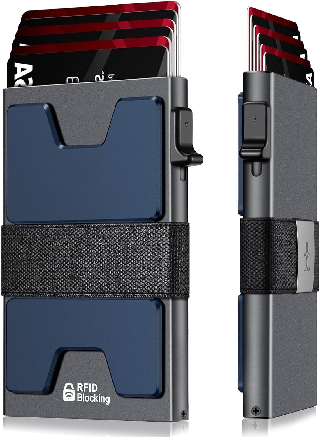Slim Aluminum Pop Up Wallet RFID Blocking Card Holder for Men