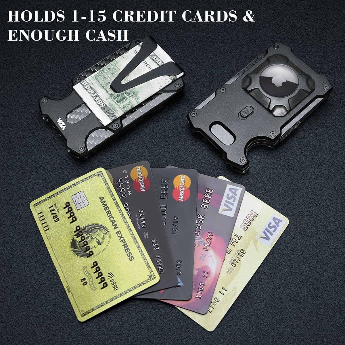 Slim Carbon Fiber Airtag Wallet for Men – RFID Blocking & Minimalist Design - Abbycart