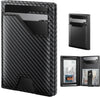 Slim Genuine Leather RFID Wallet for Men with Money Clip