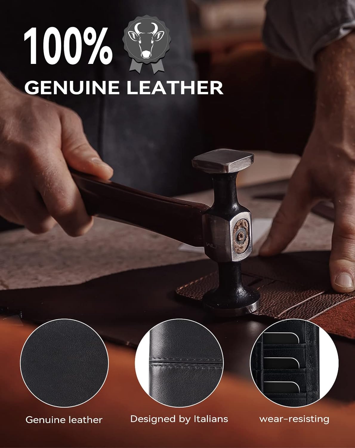 Slim Leather RFID Wallet for Men with 16 Card Slots - Abbycart