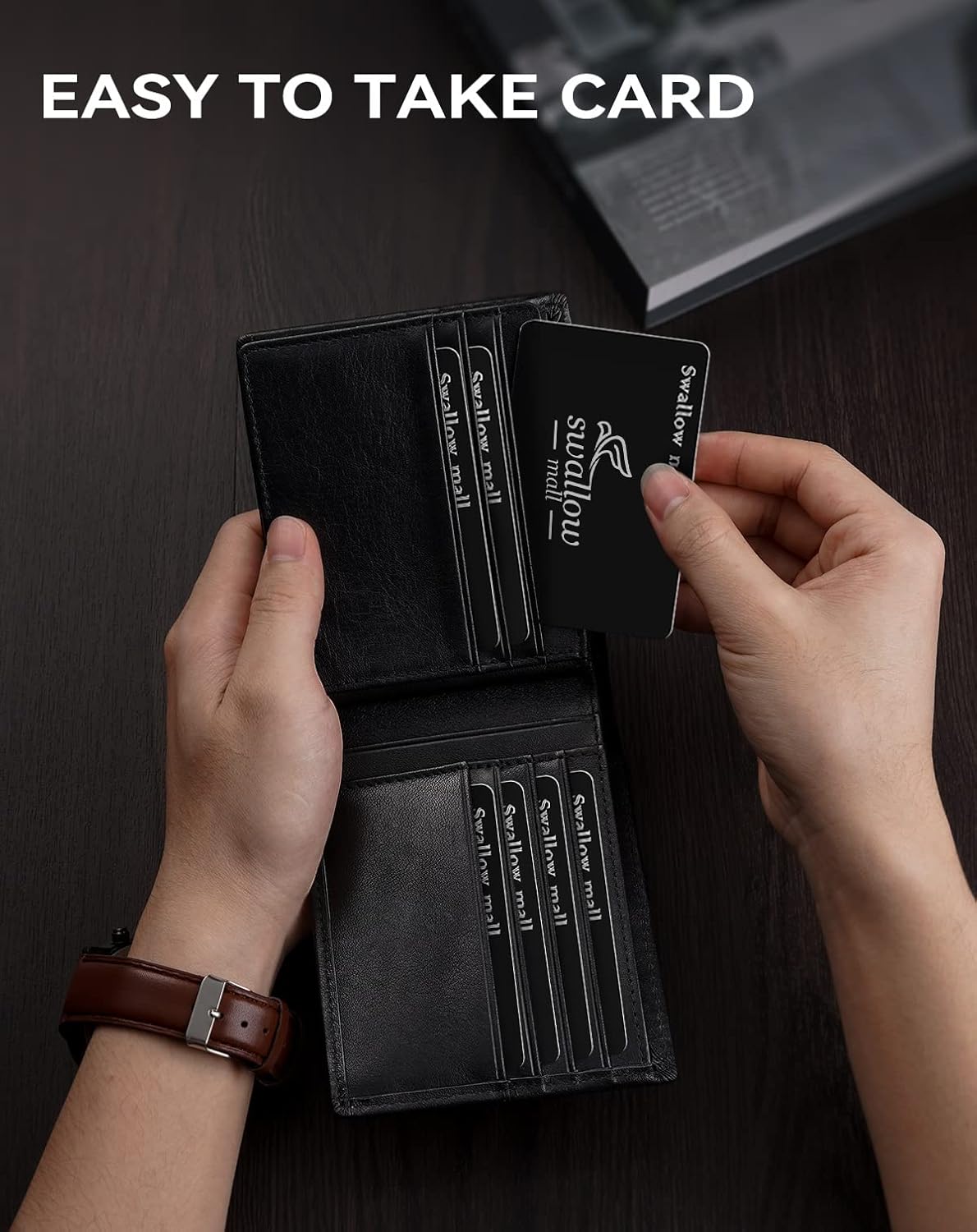 Slim Leather RFID Wallet for Men with 16 Card Slots - Abbycart