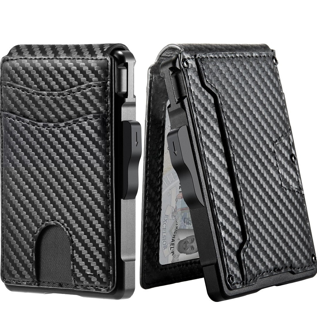 Slim Leather Wallet for Men RFID Bifold with Money Clip Holder