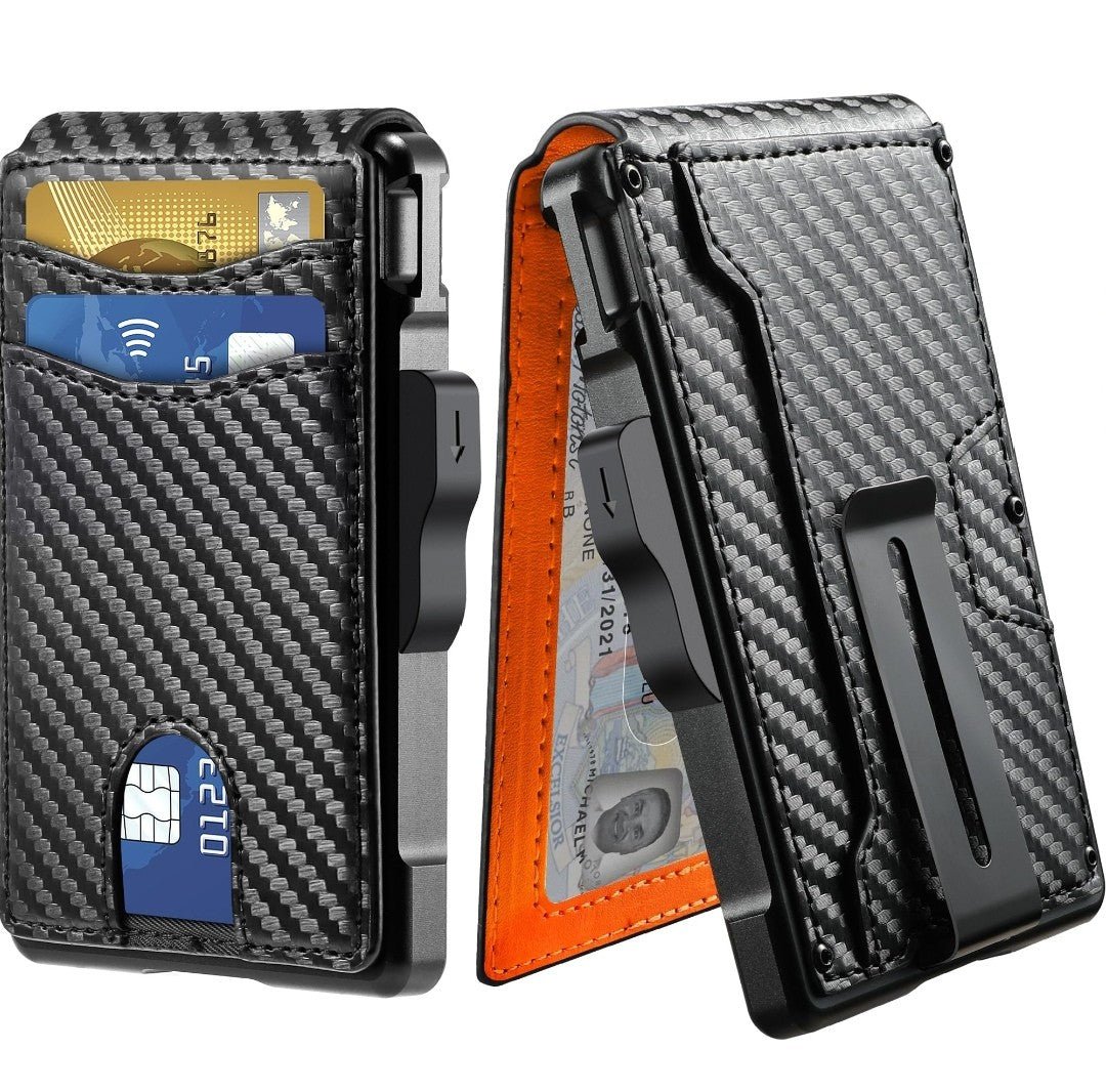 Slim Leather Wallet for Men RFID Bifold with Money Clip Holder