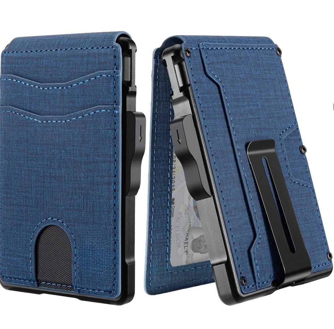 Slim Leather Wallet for Men RFID Bifold with Money Clip Holder