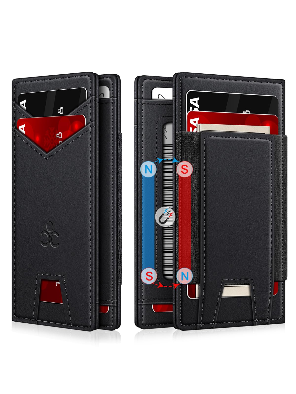 Slim Leather Wallet for Men RFID Blocking Front Pocket Bifold