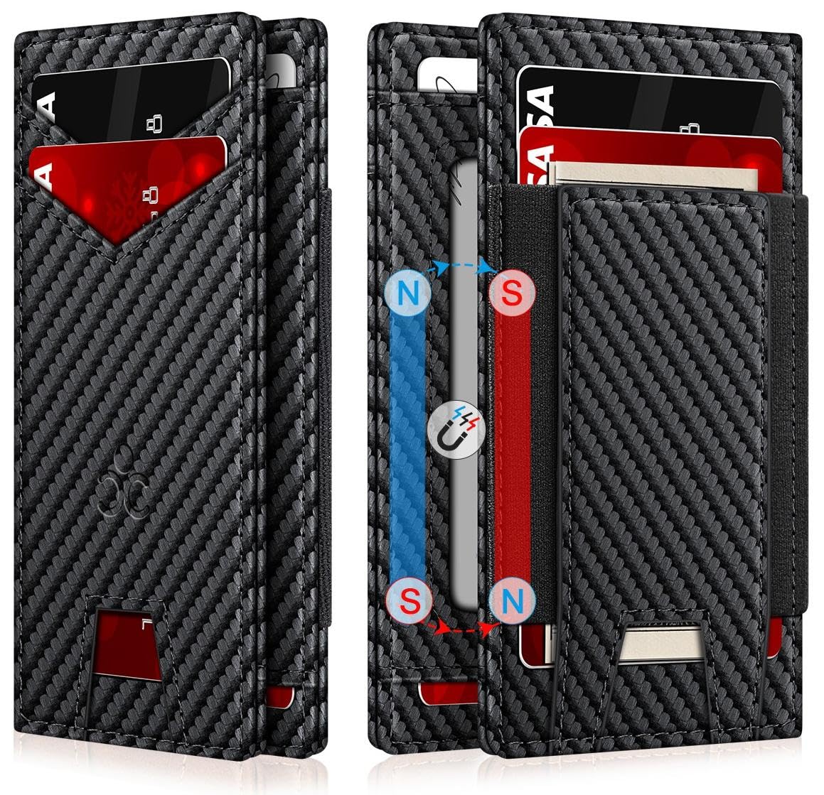 Slim Leather Wallet for Men RFID Blocking Front Pocket Bifold