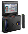 Slim Leather Wallet for Men RFID Blocking | Minimalist Front Pocket Card Holder Gift with 11 Slots