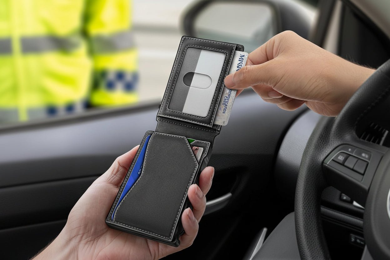 Slim Magnetic Leather Wallet for Men with Pop-Up Cards & RFID