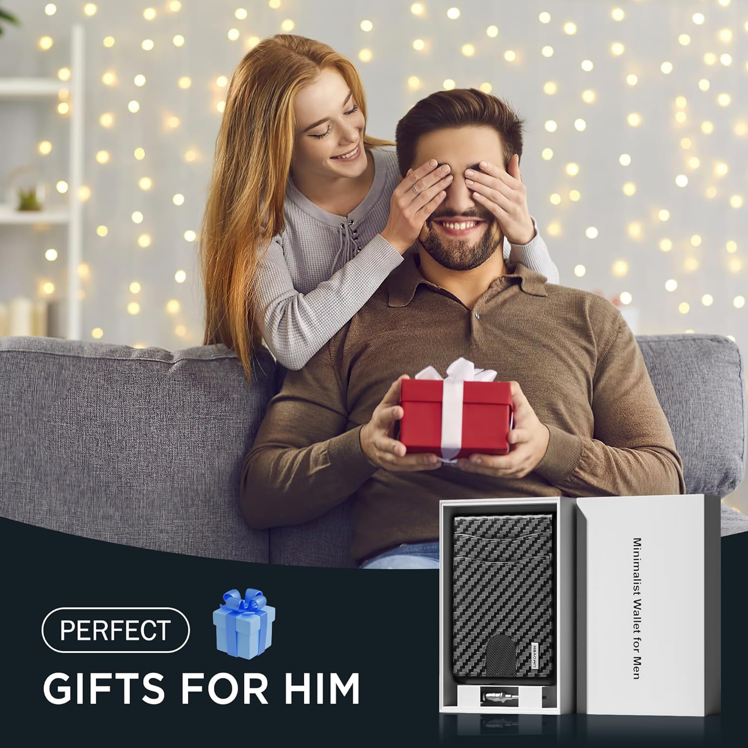 Slim Pop Up RFID Wallet for Men, Aluminum Front Pocket Card Holder