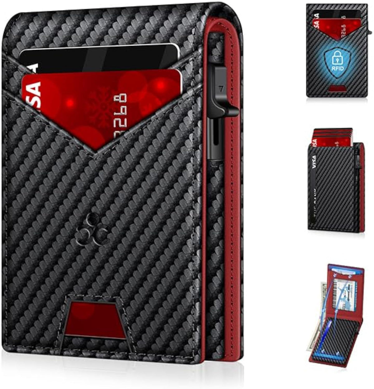 Slim Pop-Up Wallet for Men with RFID Blocking