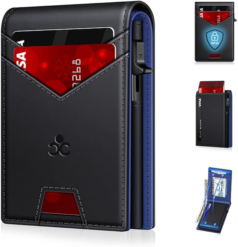Slim Pop-Up Wallet for Men with RFID Blocking