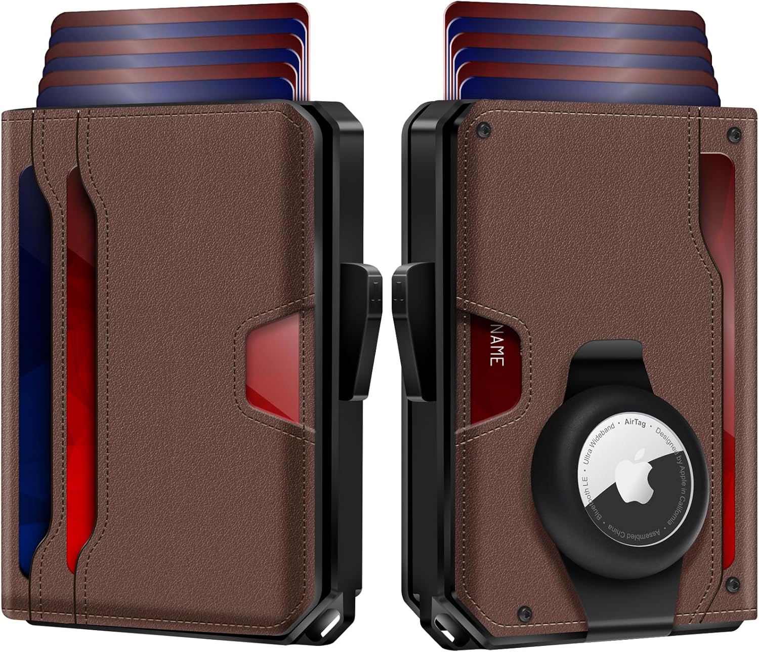 Slim RFID AirTag Wallet for Men | Minimalist Card Holder with Money Clip - Abbycart