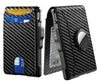 Slim RFID Airtag Wallet for Men - Pop-Up Leather Card Holder & Money Clip