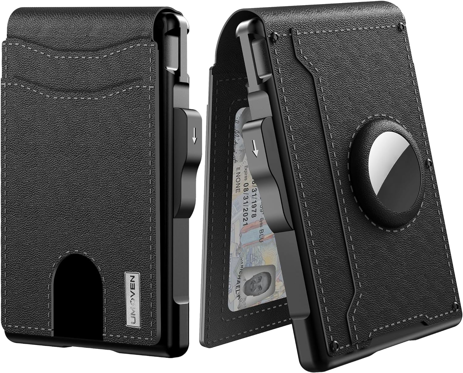 Slim RFID Airtag Wallet for Men - Pop - Up Leather Card Holder & Money Clip - Abbycart