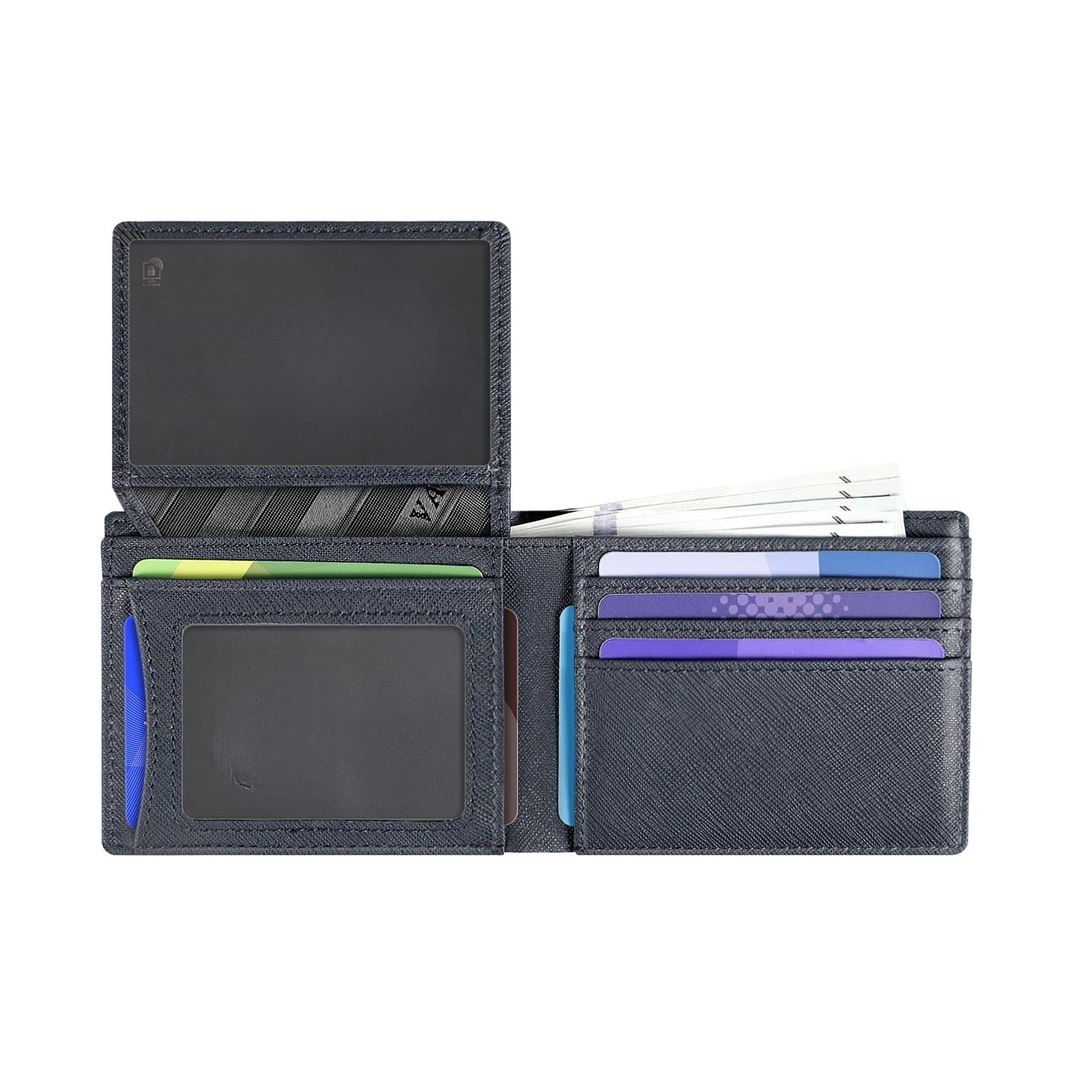 Slim RFID Blocking Leather Wallet for Men – 15 Card Bifold Design