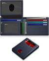 Slim RFID Blocking Leather Wallet for Men with 14 Card Slots