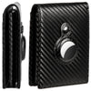 Slim RFID Blocking Leather Wallet with AirTag Holder for Men - Abbycart