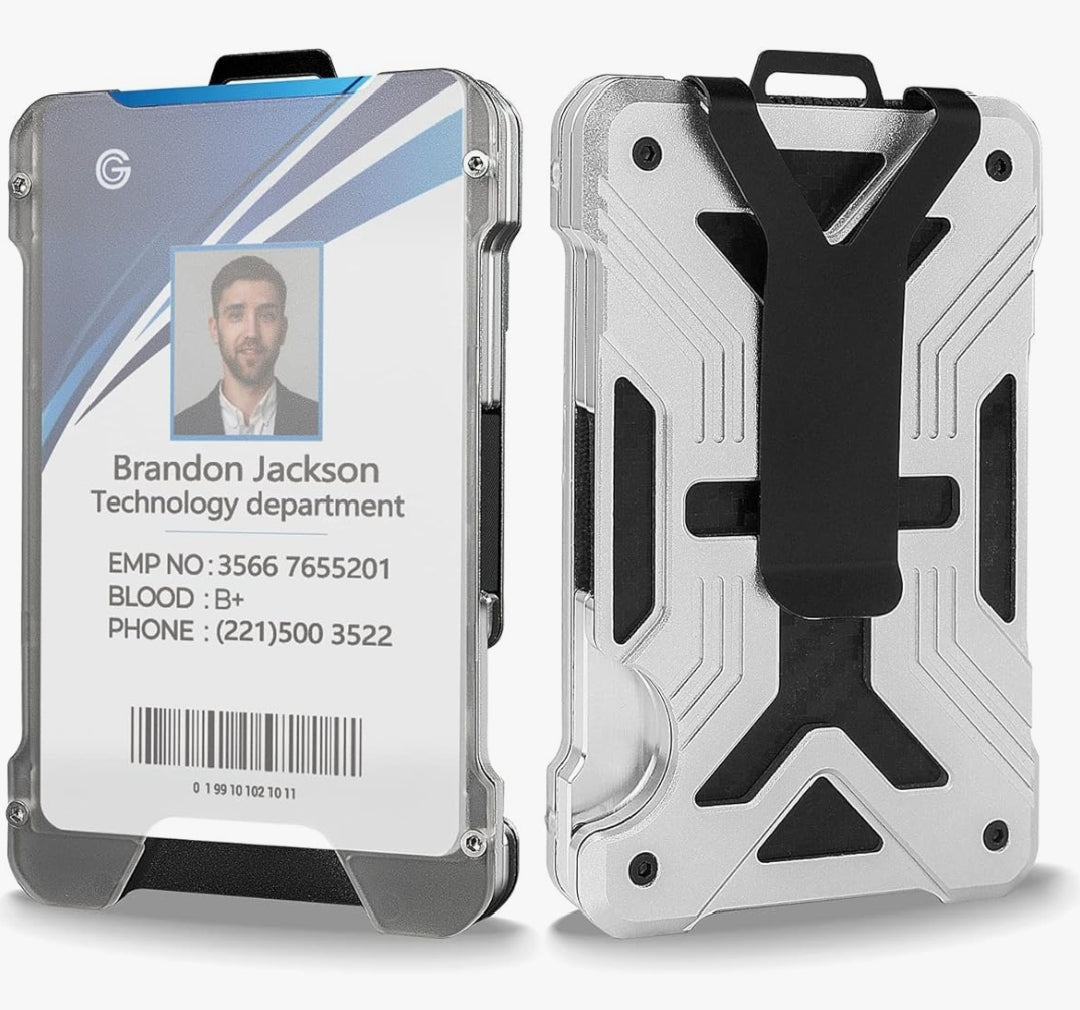 Slim RFID-Blocking Wallet for Men – Minimalist Airtag Holder with Money Clip