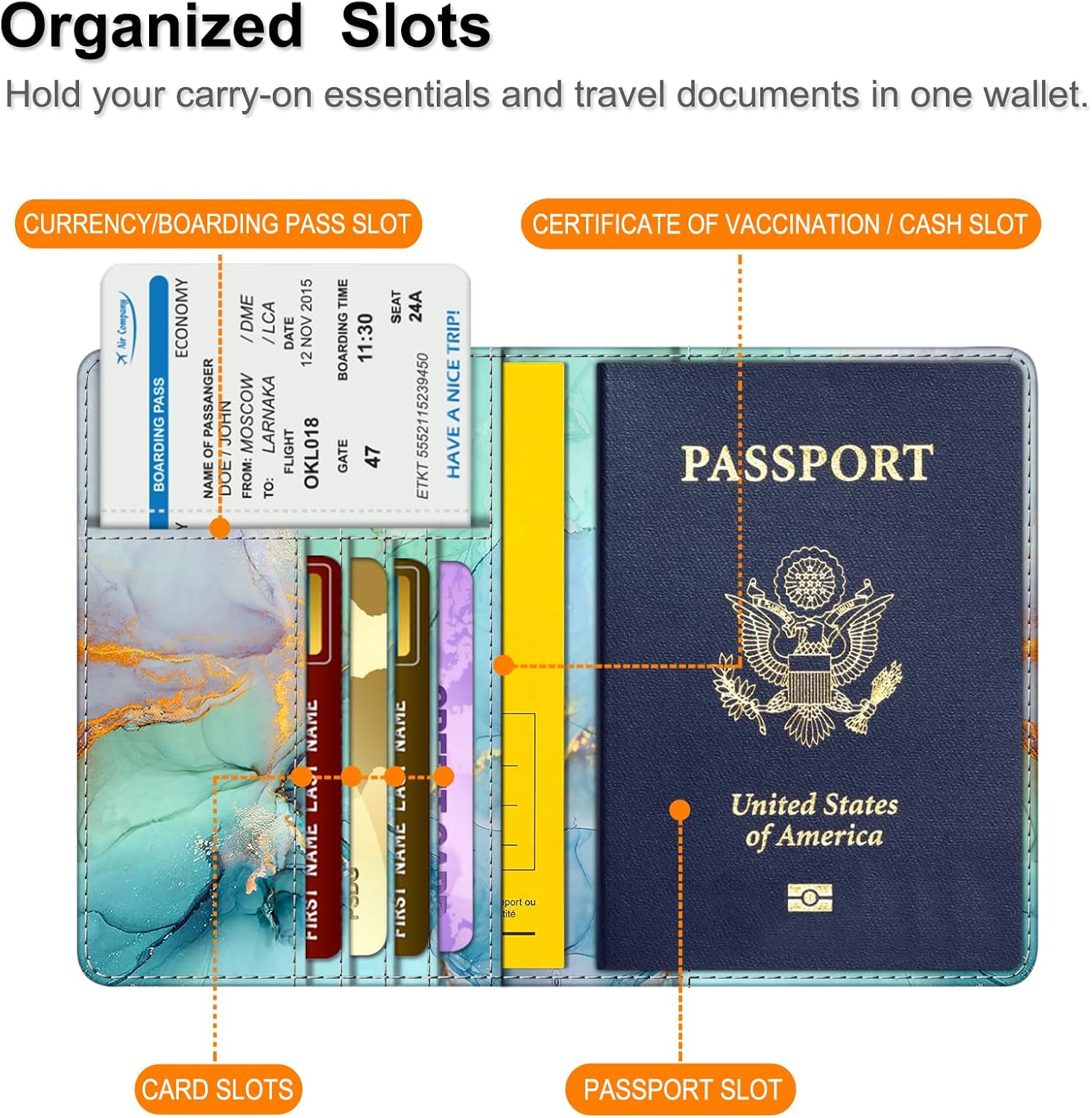 FINTIE Passport Holder, Slim Travel Wallet RFID Blocking Card Case Cover Passport Cover Protector Essentials with Credit Card Slots for Women/Men | Slim