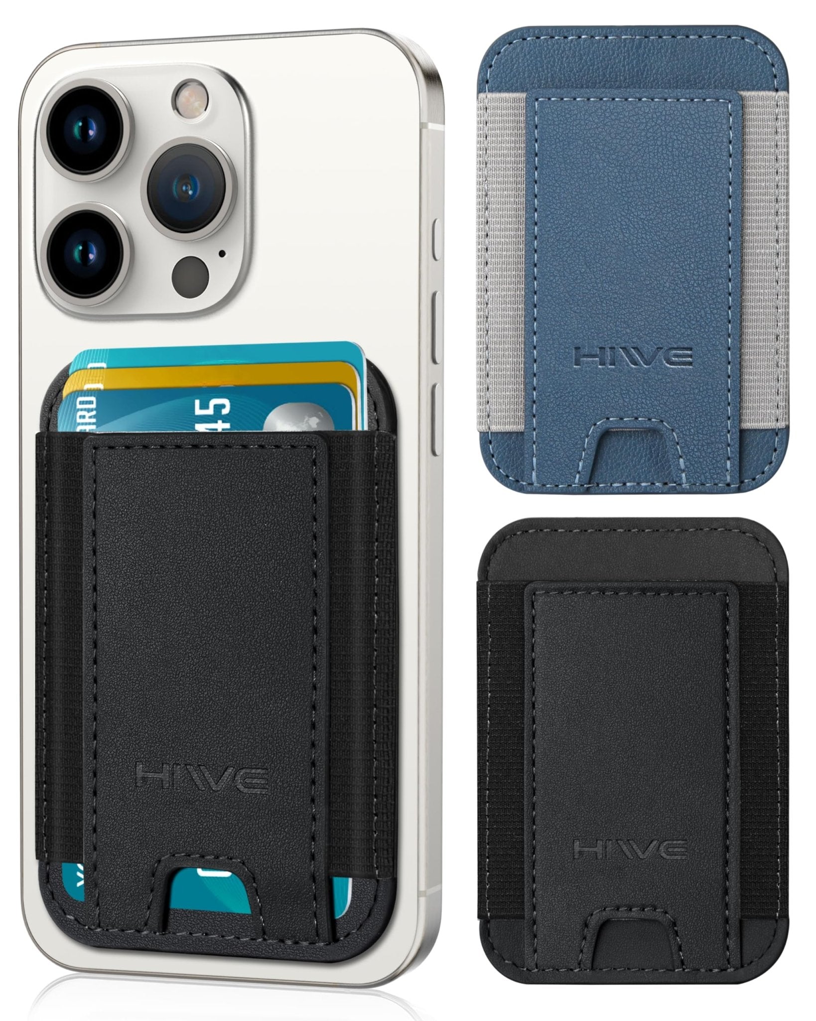 Slim RFID Phone Wallet Stick On Card Holder for iPhone & Android