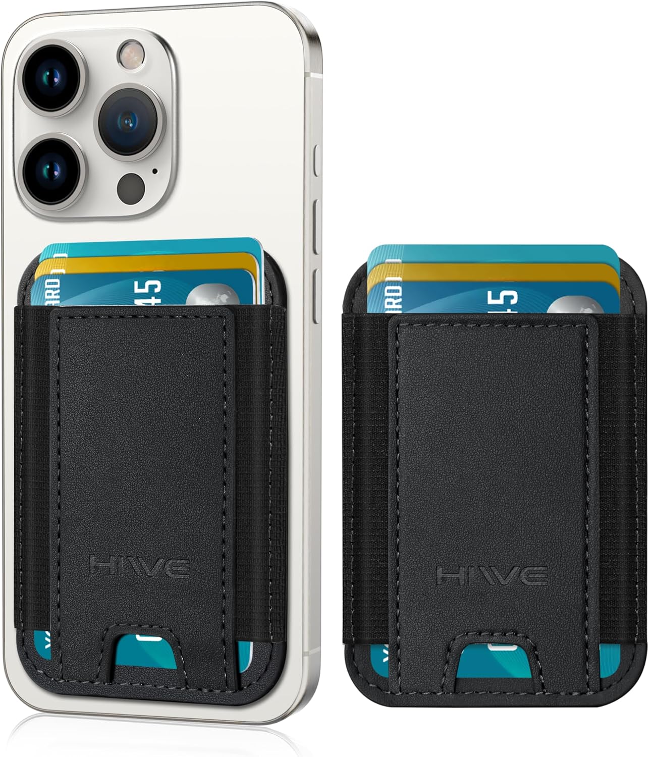 Slim RFID Phone Wallet Stick On Card Holder for iPhone & Android