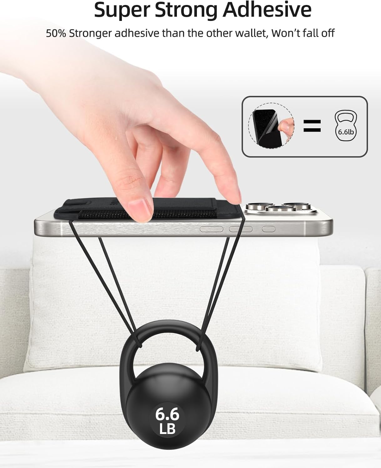 Slim RFID Phone Wallet Stick On Card Holder for iPhone & Android