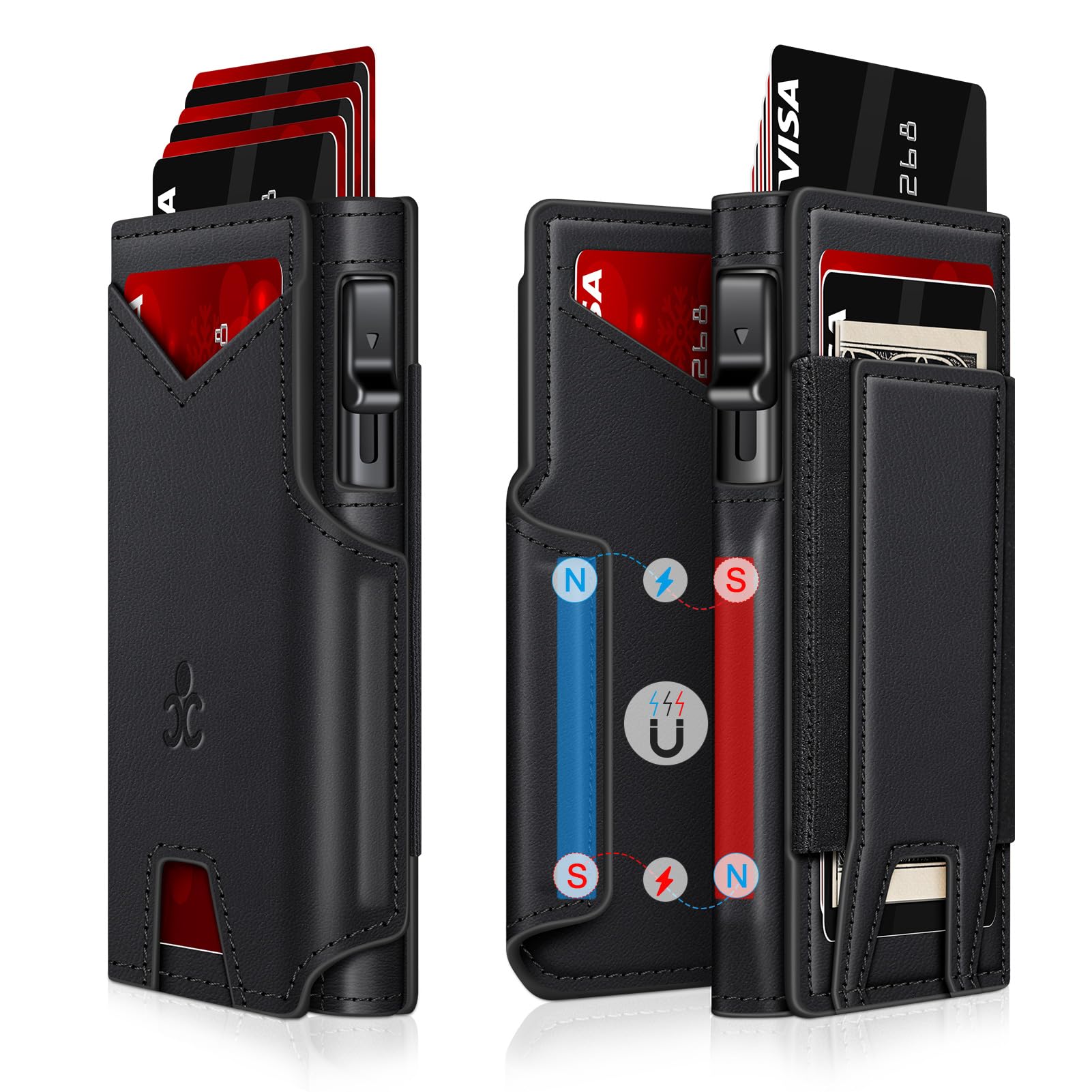 Slim RFID Wallet for Men with Pop - Up Card Holder & Money Clip - Abbycart