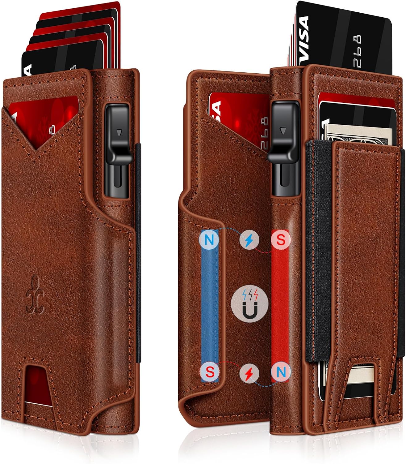 Slim RFID Wallet for Men with Pop - Up Card Holder & Money Clip - Abbycart
