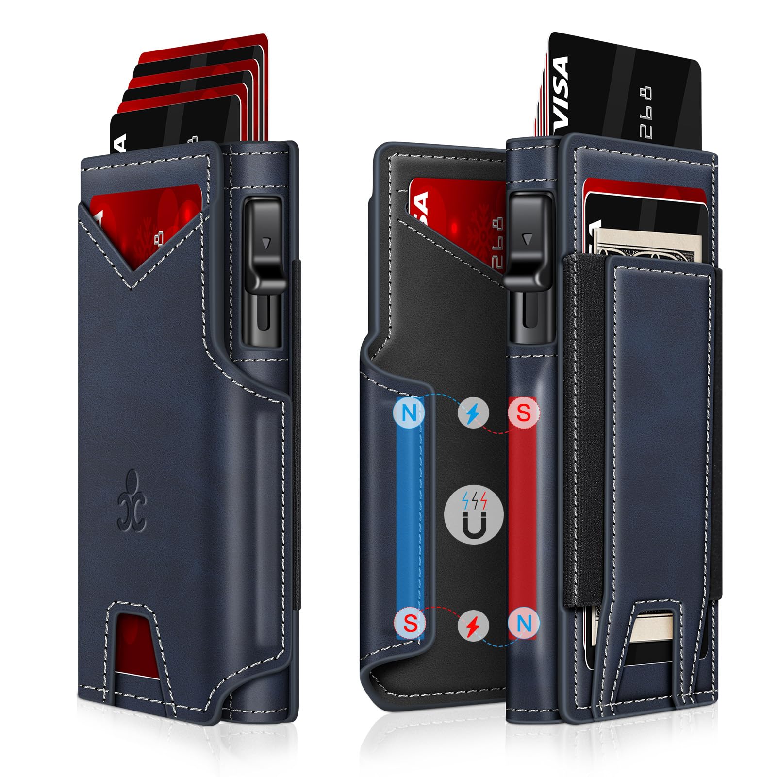 Slim RFID Wallet for Men with Pop - Up Card Holder & Money Clip - Abbycart