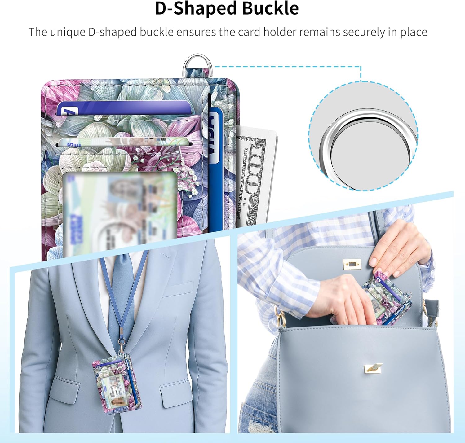 Slim RFID Wallet for Women | Floral Credit Card Holder