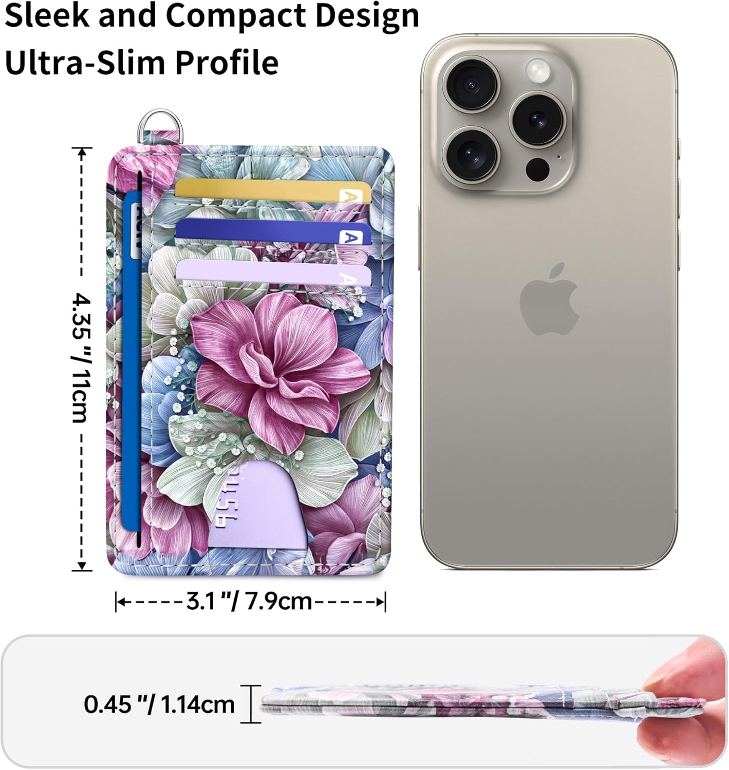 Slim RFID Wallet for Women | Floral Credit Card Holder
