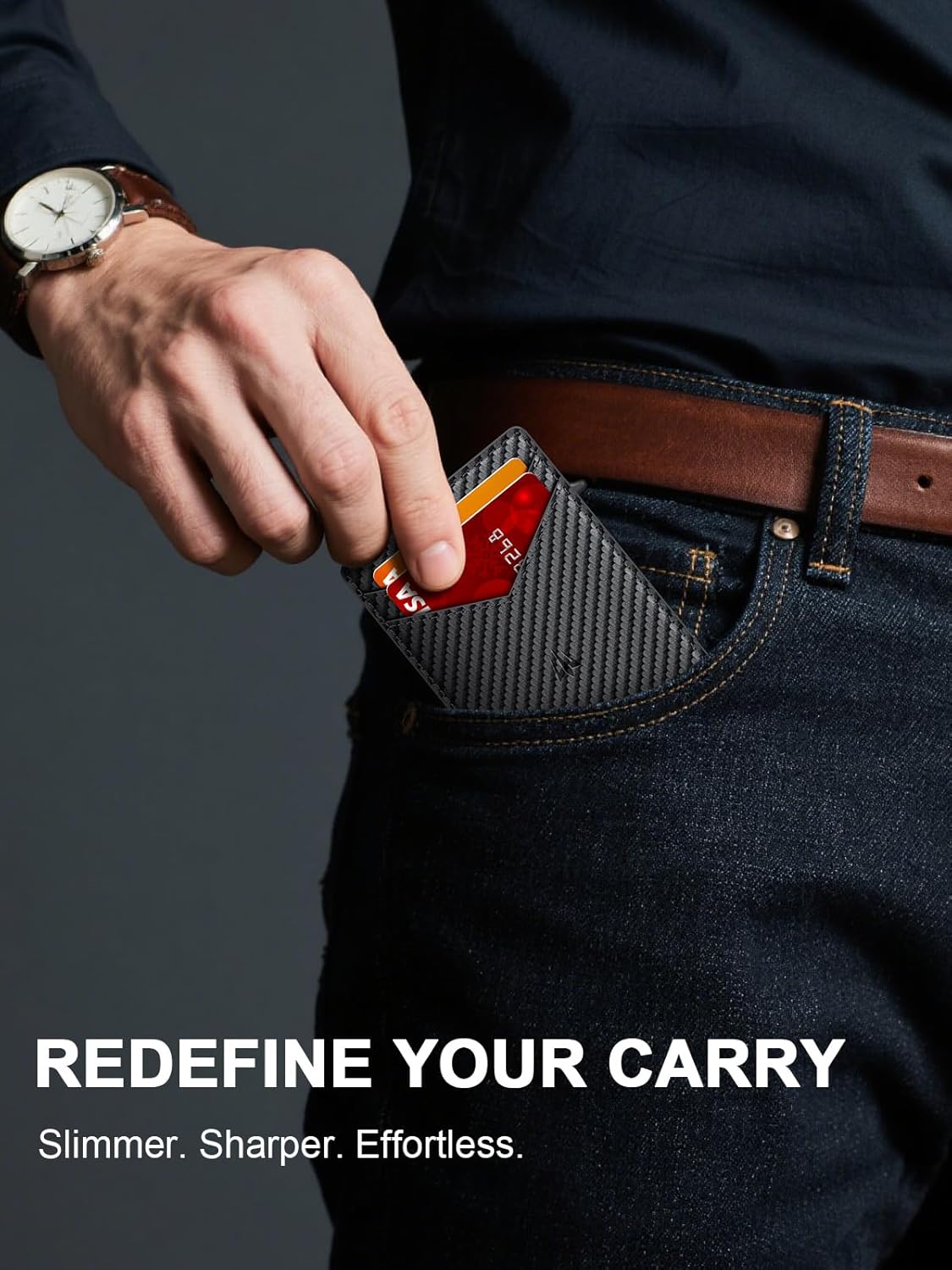 Slim Smart Wallet for Men | RFID Blocking Aluminum Pop - Up Wallet with Money Clip, ID Window & Gift Box - Abbycart