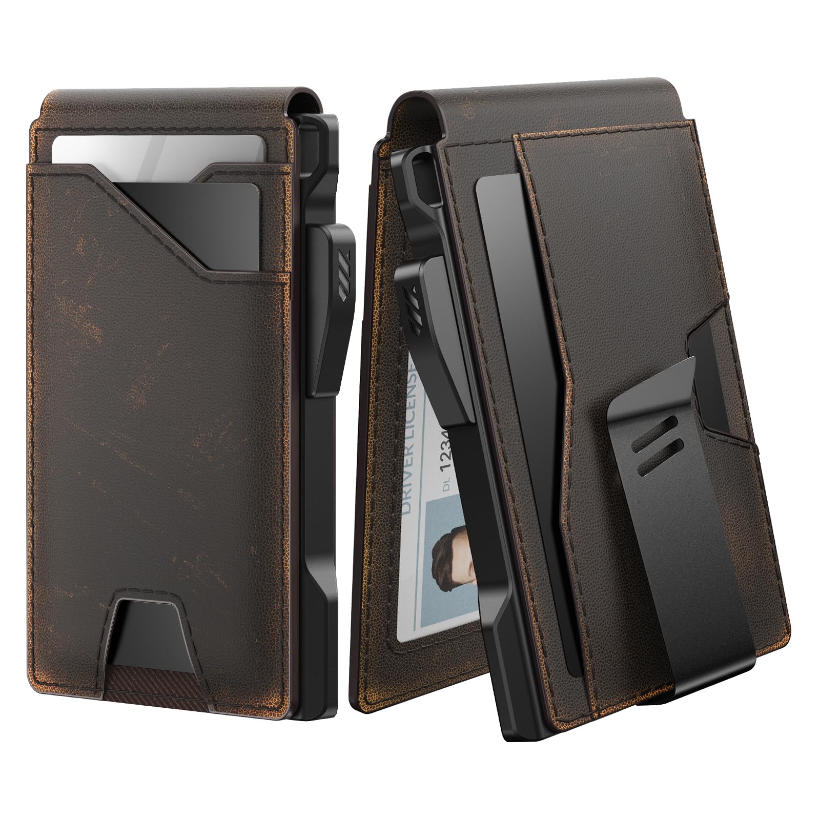 Slim Tactical RFID Wallet for Men with Pop Up Card Holder