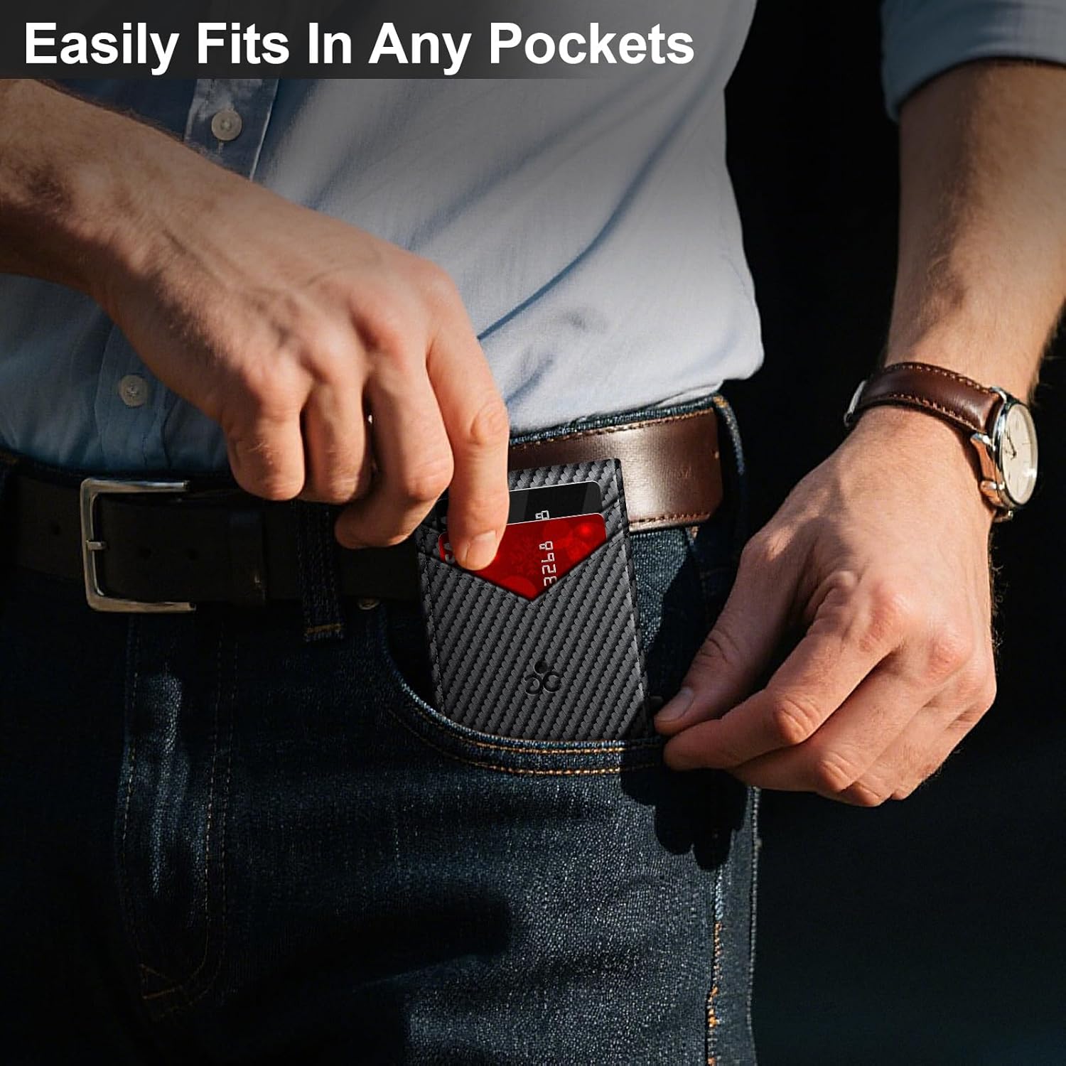 Slim Wallet for Men with Pop - Up Card Holder, RFID Blocking Metal Wallet with ID Window & Cash Slot, Minimalist Smart Bifold Holds 12–14 Cards - Abbycart