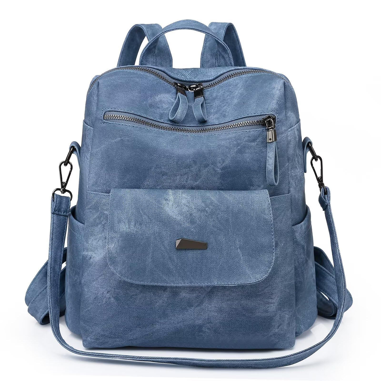 Small Leather Backpack Purse for Women Convertible Shoulder Bag