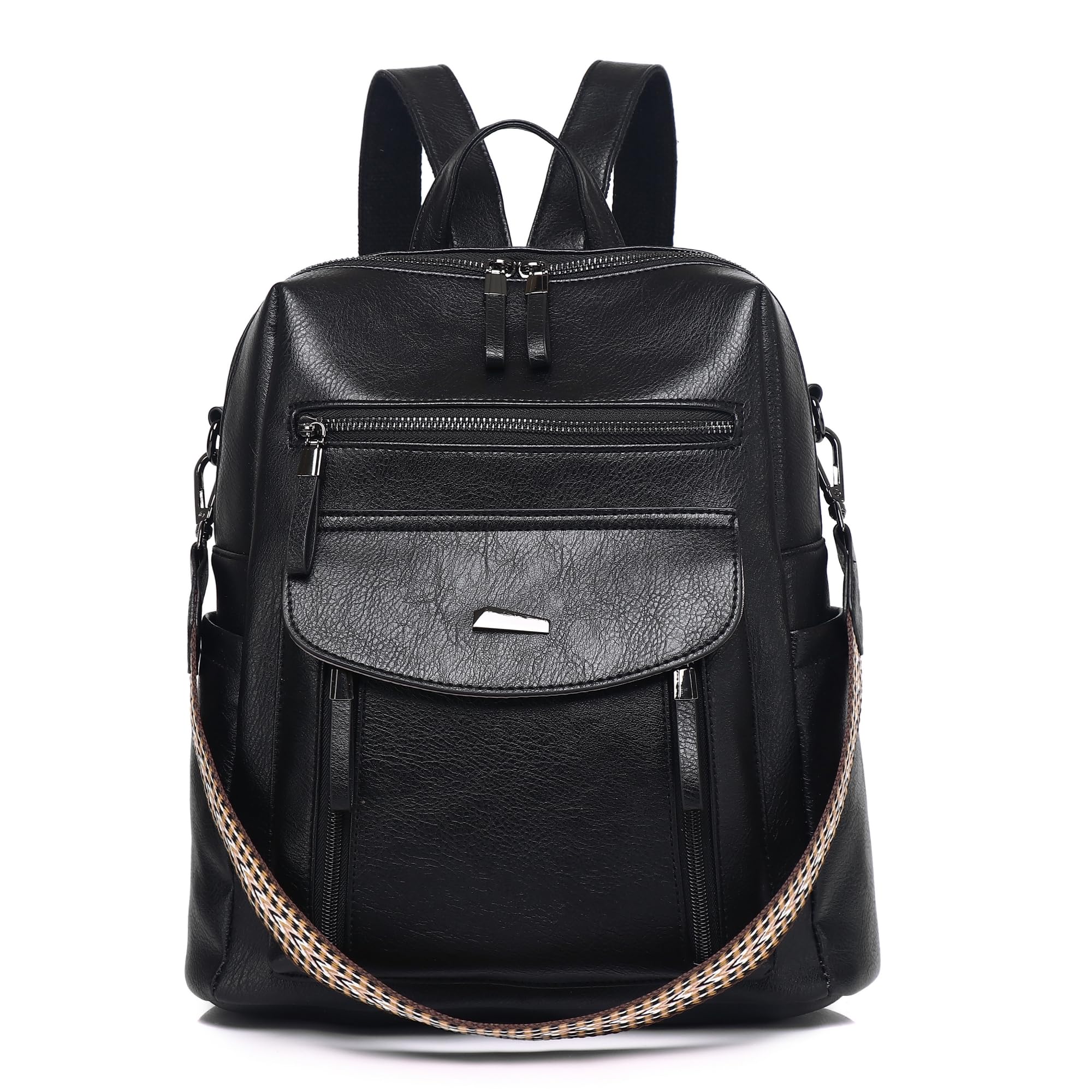 Small Leather Backpack Purse for Women Convertible Shoulder Bag