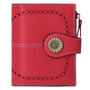 Small Leather RFID Wallet for Women with Zipper Coin Pocket