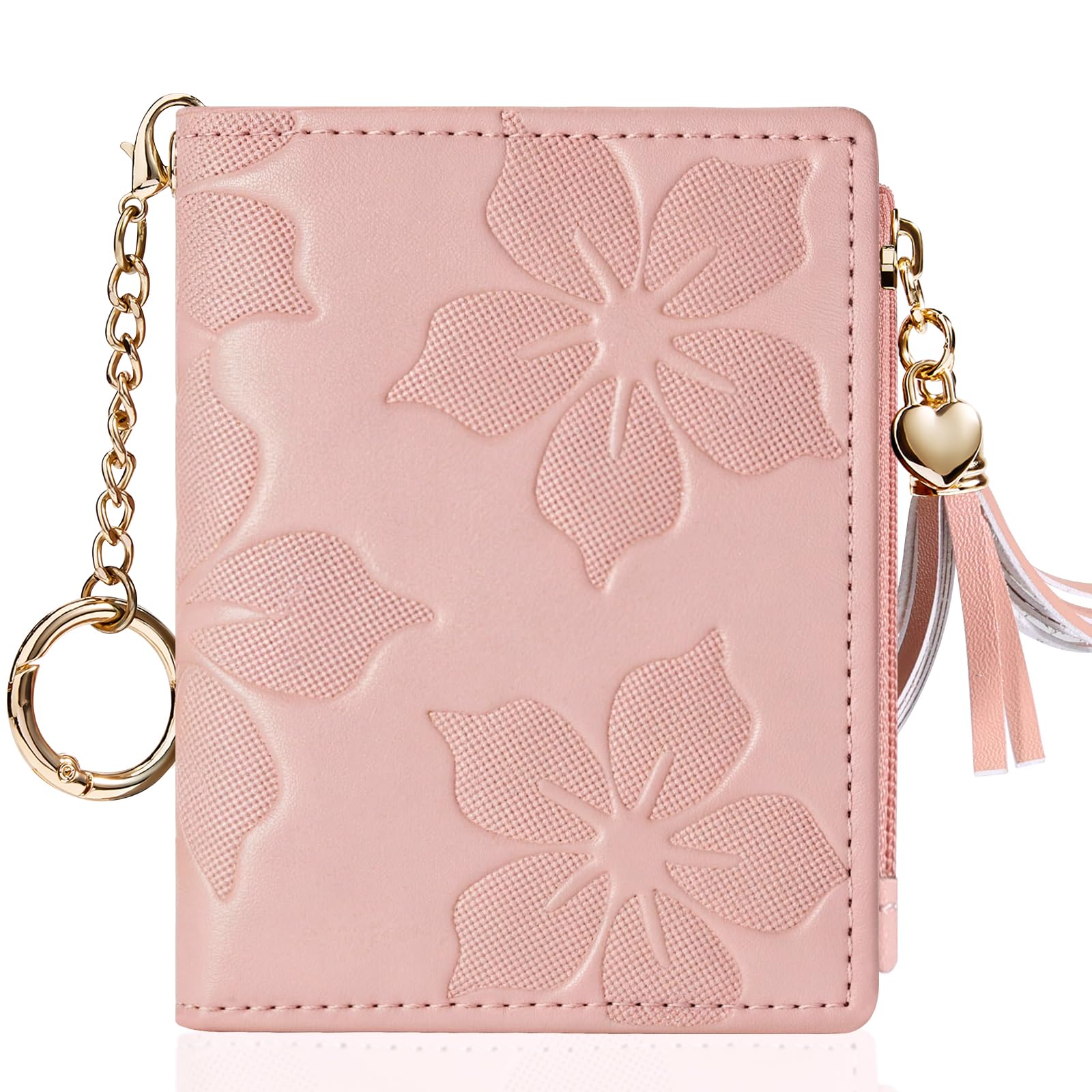 Small RFID Wallet for Women with ID Window & Zipper Coin Pocket