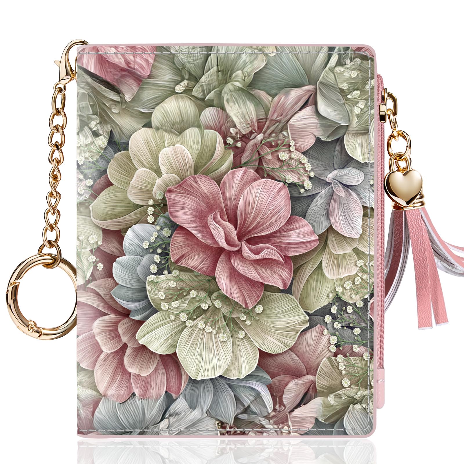 Small RFID Wallet for Women with ID Window & Zipper Coin Pocket