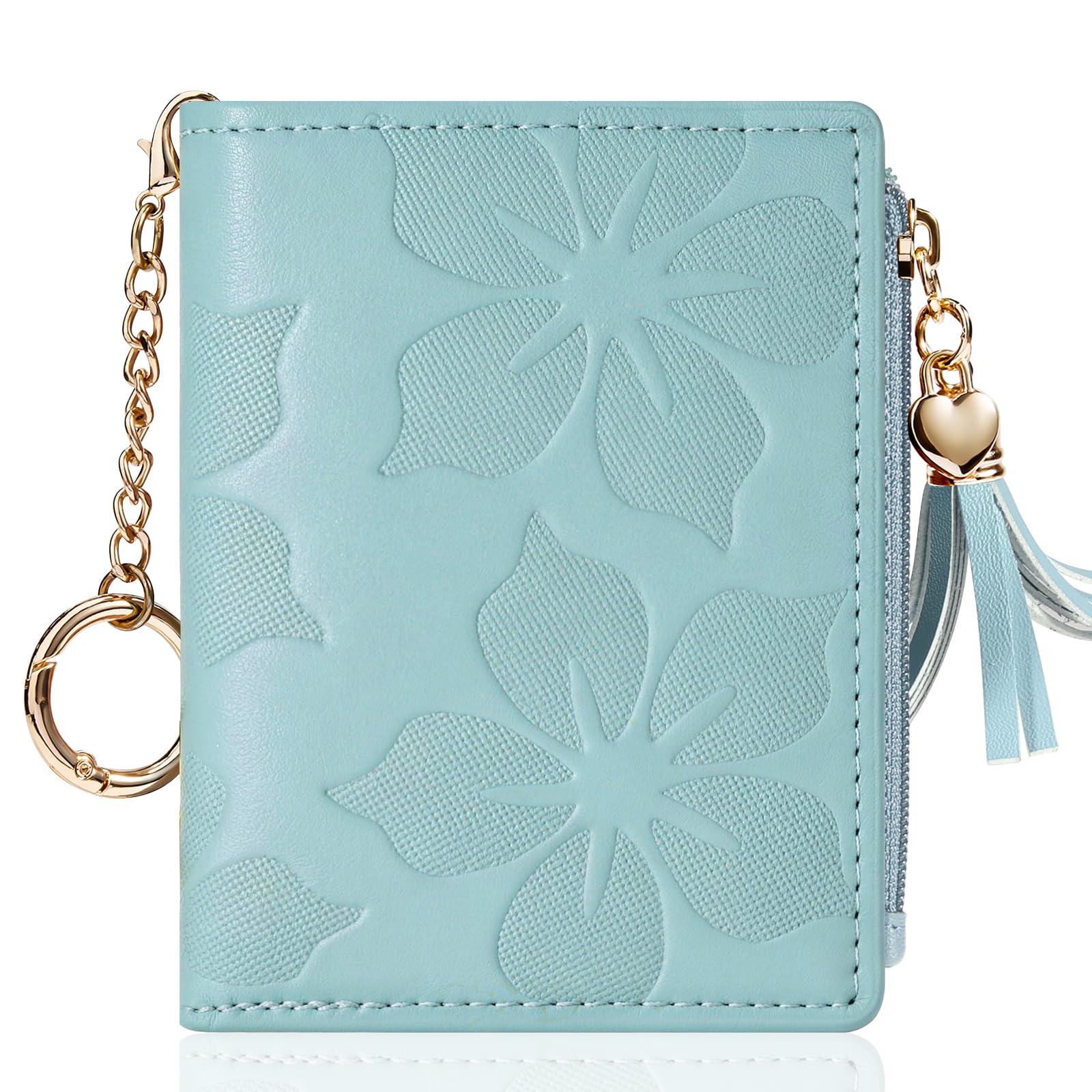 Small RFID Wallet for Women with ID Window & Zipper Coin Pocket